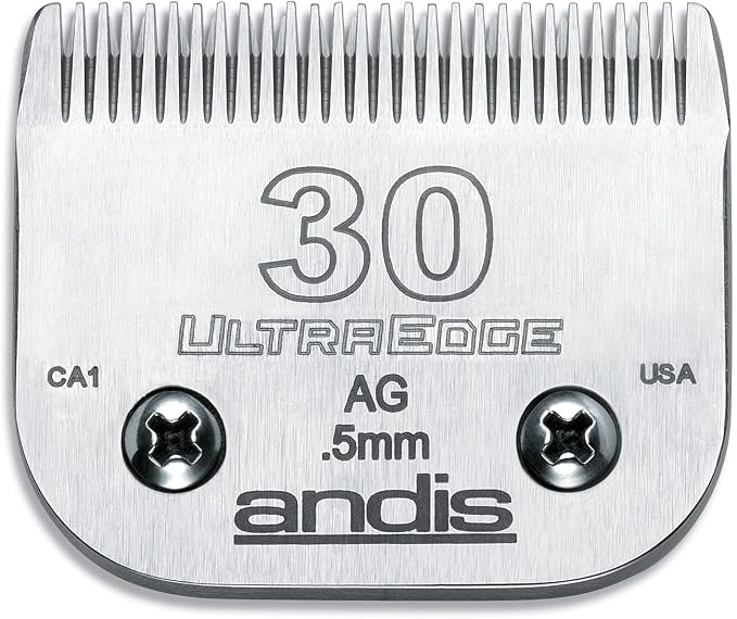 [B0002ZFOS6] Andis Carbon-Infused Steel UltraEdge Dog Clipper Blade, Size-30, 1/50-Inch Cut Length (64075)